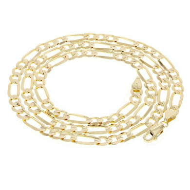 Italian 14k Yellow Gold Figaro Chain Necklace 24 inch - ErikRayo.com