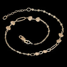 Load image into Gallery viewer, Italian 14k Yellow Gold Heart &amp; Oval Anklet/ Bracelet 10.5&quot; - Jewelry Store by Erik Rayo

