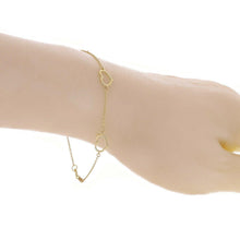 Load image into Gallery viewer, Italian 14k Yellow Gold Heart Link Chain Anklet/Bracelet 10&quot; - Jewelry Store by Erik Rayo
