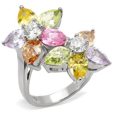 Kered Cocktail Ring - Stainless Steel, AAA CZ , Multi Color - TK111 - Jewelry Store by Erik Rayo