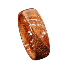 Load image into Gallery viewer, Koa Wood Domed Band Rings Domed Hawaiian Jewelry Unisex For Men and Women Anillo Para Hombres y Mujeres 8mm - ErikRayo.com
