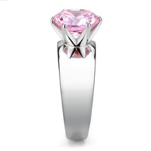 Load image into Gallery viewer, Light Pink Silver Womens Ring Solitaire Stainless Steel Zircoin Anillo Rosa y Plata Para Mujer Solitario Acero Inoxidable - Jewelry Store by Erik Rayo
