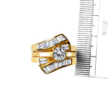 Load image into Gallery viewer, LOAS1373 - Sterling Silver 925 ring set with gold plating in AAA grade CZ ships in one day - Jewelry Store by Erik Rayo
