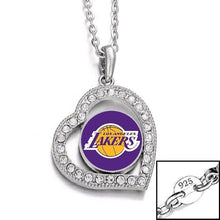 Load image into Gallery viewer, Los Angeles Lakers Womens Silver Link Chain Necklace With Pendant D19 - Jewelry Store by Erik Rayo
