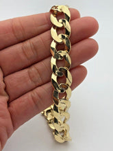 Load image into Gallery viewer, Men&#39;s 10k Yellow Gold Flat Cuban Link Chain Bracelet 7&quot; 12.5mm 25.2 grams - Jewelry Store by Erik Rayo
