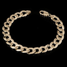 Load image into Gallery viewer, Men&#39;s 10k Yellow Gold Flat Cuban Link Chain Bracelet 7.5&quot; 12.5mm 27 grams - Jewelry Store by Erik Rayo
