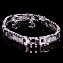 Load image into Gallery viewer, Men&#39;s 14k White Gold 1.00ctw Diamond Watch Link Bracelet 8&quot; 10mm 35.4 grams - Jewelry Store by Erik Rayo
