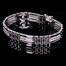 Load image into Gallery viewer, Men&#39;s 14k White Gold 1.00ctw Diamond Watch Link Bracelet 8.25&quot; 11.2mm 35.8 grams - Jewelry Store by Erik Rayo
