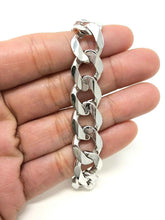 Load image into Gallery viewer, Men&#39;s 14k White Gold Solid Cuban Chain Bracelet Link Link 8&quot; 12.5mm 40grams - Jewelry Store by Erik Rayo
