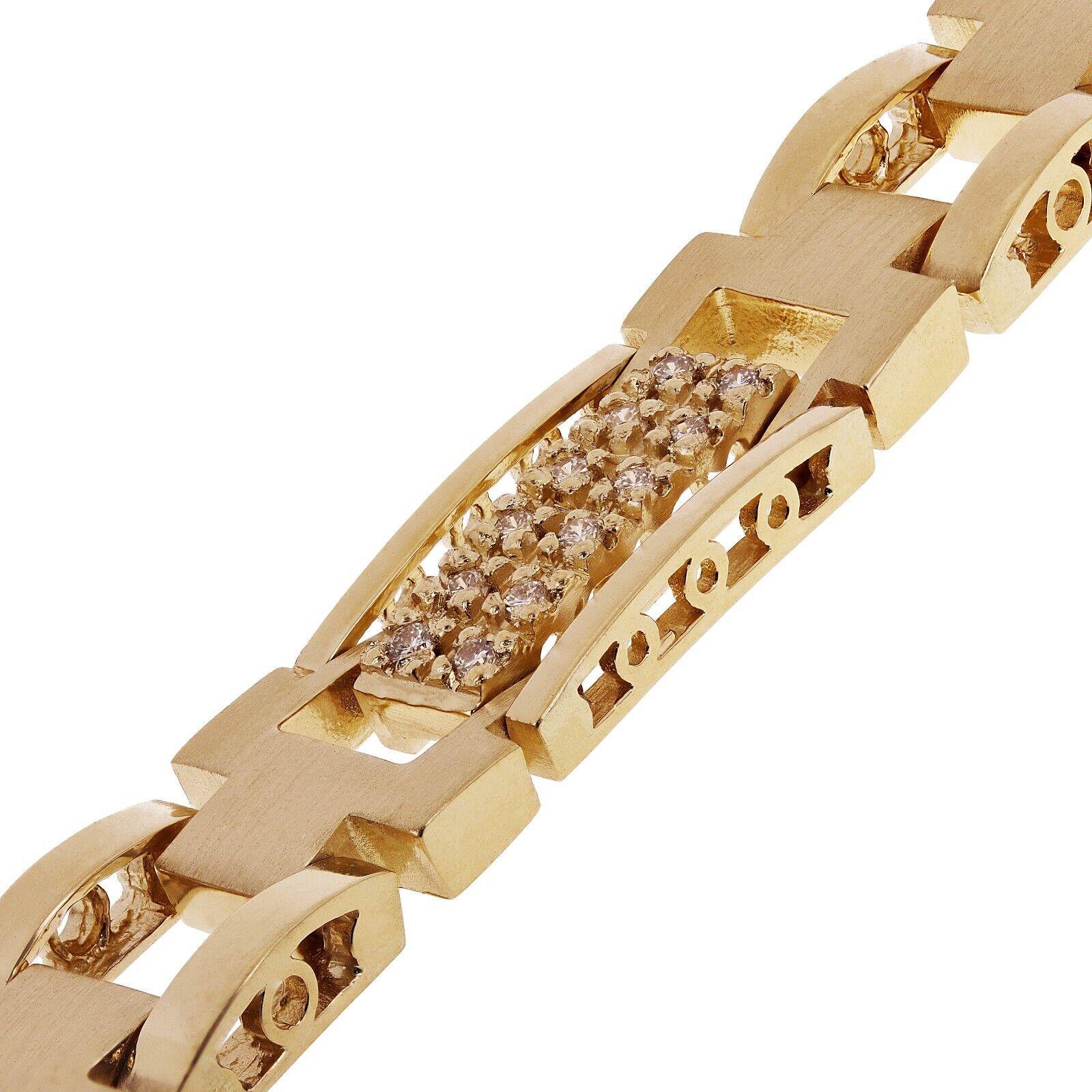 Real 10k Yellow Gold 9mm Moon Cut Bracelet 8''inch 10kt Unisex – G Bar