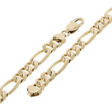 Load image into Gallery viewer, Men&#39;s 14k Yellow Gold Figaro Chain Bracelet 7.5&quot; 7.75mm 19.5 grams - ErikRayo.com
