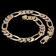 Load image into Gallery viewer, Men&#39;s 14k Yellow Gold Figaro Chain Bracelet 7.5&quot; 7.75mm 19.5 grams - ErikRayo.com
