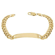 Load image into Gallery viewer, Men&#39;s 14k Yellow Gold Handmade Cuban ID Bracelet 8&quot; 9.1mm 23.7 grams - Jewelry Store by Erik Rayo
