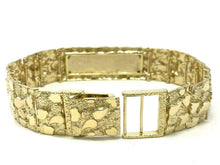 Load image into Gallery viewer, Men&#39;s 14k Yellow Gold Nugget ID Bracelet 8.25&quot; for Men and Women - Jewelry Store by Erik Rayo
