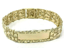 Load image into Gallery viewer, Men&#39;s 14k Yellow Gold Nugget ID Bracelet 8.25&quot; for Men and Women - Jewelry Store by Erik Rayo
