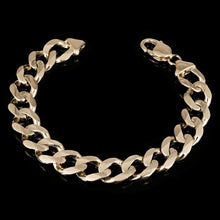 Load image into Gallery viewer, Men&#39;s 14k Yellow Gold Solid Cuban Link Chain Bracelet 12.5mm 7.5&quot; 37.5grams - ErikRayo.com

