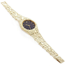 Load image into Gallery viewer, Men&#39;s Watch 10k Yellow Gold Nugget Link Band Geneve Wrist 7-7.5&quot; 47 grams - ErikRayo.com

