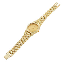 Load image into Gallery viewer, Men&#39;s Watch 10k Yellow Gold Watch Link Wrist Band with Geneve Diamond Watch 8.5-9&quot; 56.5 grams - Jewelry Store by Erik Rayo

