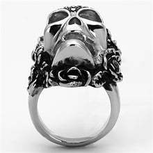 Load image into Gallery viewer, Men Women Skull Roses Ring 316L Stainless Steel with Top Grade Crystal in Black Diamond - Jewelry Store by Erik Rayo
