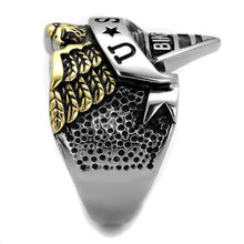 Load image into Gallery viewer, Mens Biker Eagle Ring Two Tone Anillo Para Hombre y Ninos Kids 316L Stainless Steel Ring - Jewelry Store by Erik Rayo
