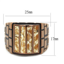 Load image into Gallery viewer, Mens Coffee Brown Ring Anillo Cafe Para Hombres 316L Stainless Steel with Leather in Multi Color - Jewelry Store by Erik Rayo
