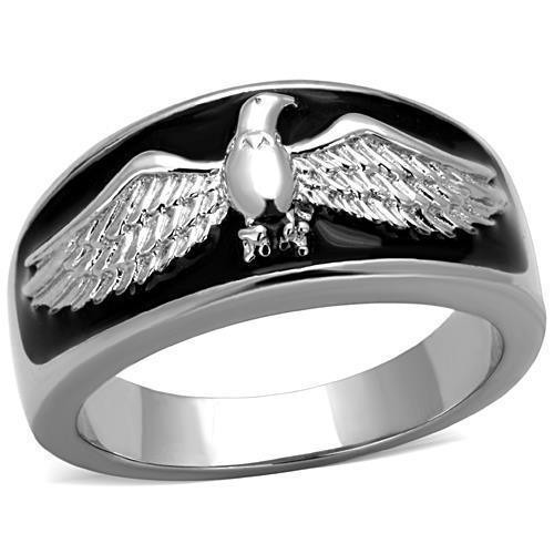 Mens Eagle Onyx Ring Anillo Para Hombre y Ninos Kids 316L Stainless Steel Ring - Jewelry Store by Erik Rayo