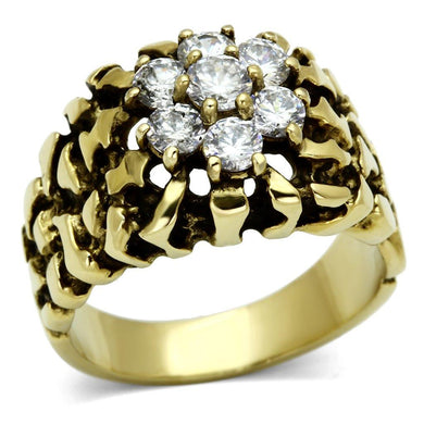 Mens Gold Nugget Rings Stainless Steel Nugget Anillo de Compromiso Oro Para Hombre Acero Inoxidable - ErikRayo.com