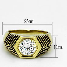 Load image into Gallery viewer, Mens Gold Rings Stainless Steel Hexagon Anillo de Compromiso Oro Para Hombre Acero Inoxidable - Jewelry Store by Erik Rayo
