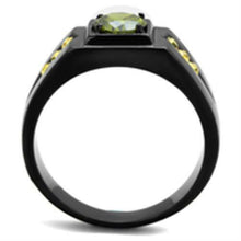 Load image into Gallery viewer, Mens Ring Black Green Yellow Miracle Stone - ErikRayo.com

