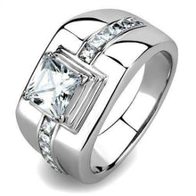 Load image into Gallery viewer, Mens Ring Square Princess Cut Diamond Stainless Steel - Jewelry Store by Erik Rayo
