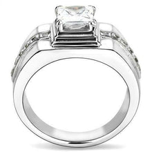 Load image into Gallery viewer, Mens Ring Square Princess Cut Diamond Stainless Steel - Jewelry Store by Erik Rayo

