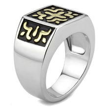 Load image into Gallery viewer, Mens Silver Gold Cross Rings Stainless Steel Two Tone Anillo Cruz Compromiso Regalo Para Hombre Acero Inoxidable - Jewelry Store by Erik Rayo

