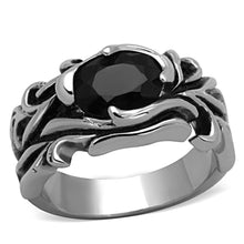 Load image into Gallery viewer, Mens Silver Rings Stainless Steel Anillo Onyx Compromiso Regalo Para Hombre Acero Inoxidable - Jewelry Store by Erik Rayo
