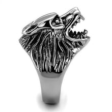 Load image into Gallery viewer, Mens Silver Werewolf Ring Anillo Para Hombre y Ninos Kids 316L Stainless Steel Ring - Jewelry Store by Erik Rayo

