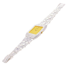 Load image into Gallery viewer, Mens Wrist Watch 925 Sterling Silver Nugget Geneve Diamond Watch 7-7.5&quot; - Jewelry Store by Erik Rayo
