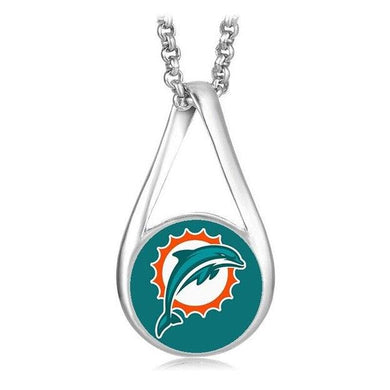 Miami Dolphins Jewelry Necklace Womens Mens Kids 925 Sterling Silver Chain Football NFL Team - ErikRayo.com