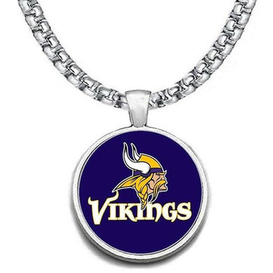 Minnesota Vikings Jewelry Necklace Mens Womens Stainless Steel Chain Football NFL Team - ErikRayo.com
