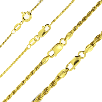 Necklace for Men Women Kids 925 Sterling Silver Chain Plata Diamond Cut Rope - ErikRayo.com