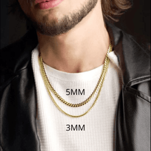 Load image into Gallery viewer, Necklaces for Men and Women Stainless Steel Cuban Curb Chain Gold - Jewelry Store by Erik Rayo
