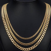 Load image into Gallery viewer, Necklaces for Men and Women Stainless Steel Cuban Curb Chain Gold - Jewelry Store by Erik Rayo
