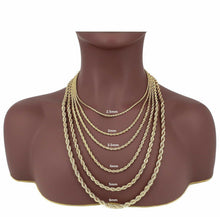 Load image into Gallery viewer, Necklaces for Men and Women Stainless Steel Rope Chain Gold - Jewelry Store by Erik Rayo
