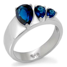 Load image into Gallery viewer, Pear Blue Sapphire CZ Stainless Steel Ring Anillo Para Mujer - Jewelry Store by Erik Rayo
