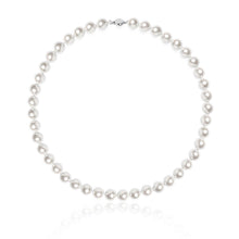 Load image into Gallery viewer, Pearl Necklace For Women Cream White 10mm Simulated Faux Pearl Hand Knotted 18 Inch - ErikRayo.com

