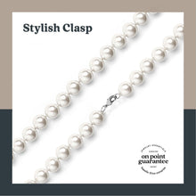 Load image into Gallery viewer, Pearl Necklace For Women Cream White 14mm Simulated Faux Pearl Hand Knotted 20 Inch - ErikRayo.com
