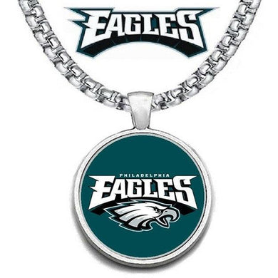 Philadelphia Eagles Jewelry Necklace Mens Womens Stainless Steel Chain Football NFL Team - ErikRayo.com