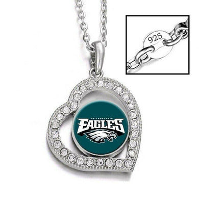 Philadelphia Eagles Necklace Womens 925 Sterling Silver Link Chain Necklace D19 - ErikRayo.com