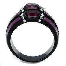 Load image into Gallery viewer, Purple and Black Stainless Steel Tri Band Ring Anillo Para Mujer - Jewelry Store by Erik Rayo
