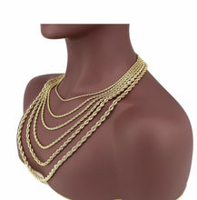 Load image into Gallery viewer, Rope Chain Necklace for Men Women and Kids Stainless Steel in Gold - Jewelry Store by Erik Rayo
