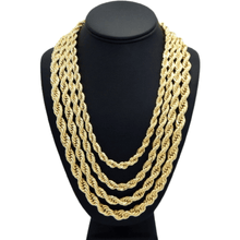 Load image into Gallery viewer, Rope Chain Necklaces for Men Women and Kids Stainless Steel in Gold - Jewelry Store by Erik Rayo
