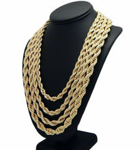 Load image into Gallery viewer, Rope Chain Necklaces for Men Women and Kids Stainless Steel in Gold - Jewelry Store by Erik Rayo
